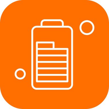  pil simgesi, vektör illüstrasyonu