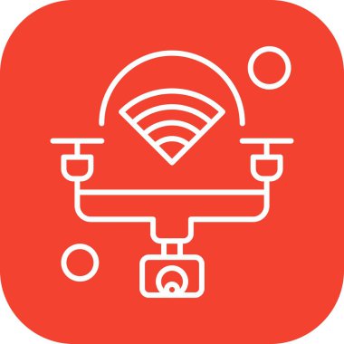 Nesnelerin internet konseptinin basit vektör simgesi