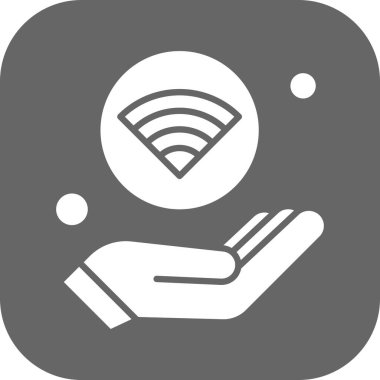 Nesnelerin internet konseptinin basit vektör simgesi