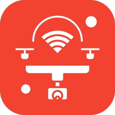 Nesnelerin internet konseptinin basit vektör simgesi