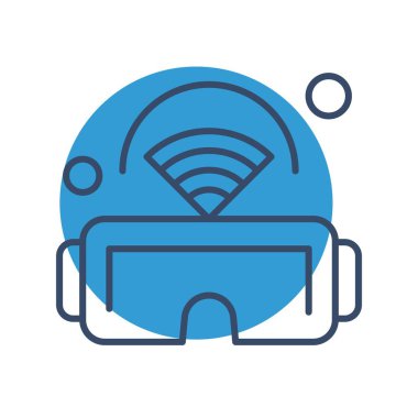 Nesnelerin internet konseptinin basit vektör simgesi