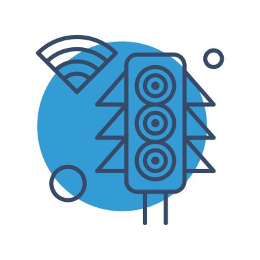 trafik sinyali simgesi, vektör illüstrasyonu