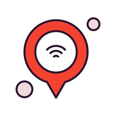 Nesnelerin internet konseptinin basit vektör simgesi