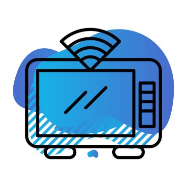 Nesnelerin internet konseptinin basit vektör simgesi