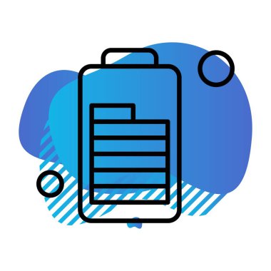  pil simgesi, vektör illüstrasyonu