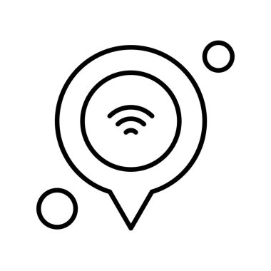 Nesnelerin internet konseptinin basit vektör simgesi