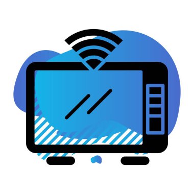 Nesnelerin internet konseptinin basit vektör simgesi