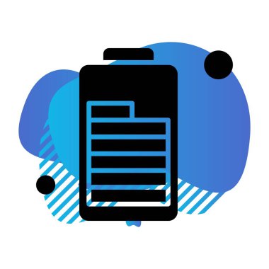  pil simgesi, vektör illüstrasyonu