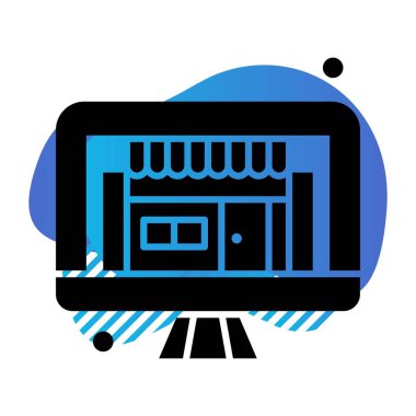 Nesnelerin internet konseptinin basit vektör simgesi