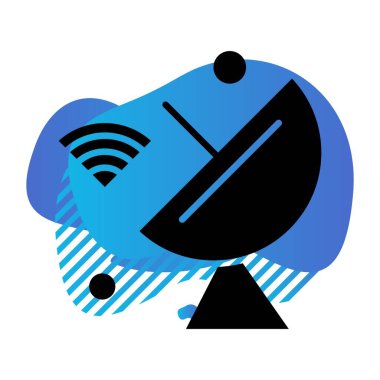 Vektör sinyal çanağı simgesi