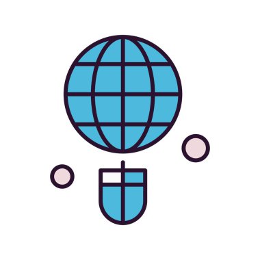 Nesnelerin internet konseptinin basit vektör simgesi