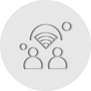 Nesnelerin internet konseptinin basit vektör simgesi