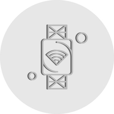 Nesnelerin internet konseptinin basit vektör simgesi