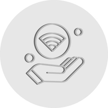 Nesnelerin internet konseptinin basit vektör simgesi