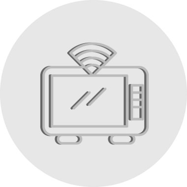 Nesnelerin internet konseptinin basit vektör simgesi