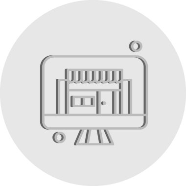 Nesnelerin internet konseptinin basit vektör simgesi