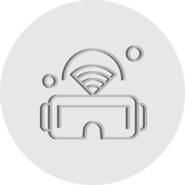 Nesnelerin internet konseptinin basit vektör simgesi