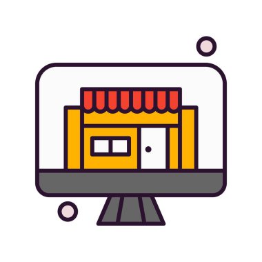 Nesnelerin internet konseptinin basit vektör simgesi