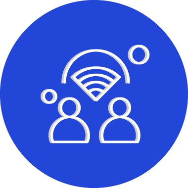 Nesnelerin internet konseptinin basit vektör simgesi