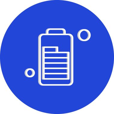  pil simgesi, vektör illüstrasyonu