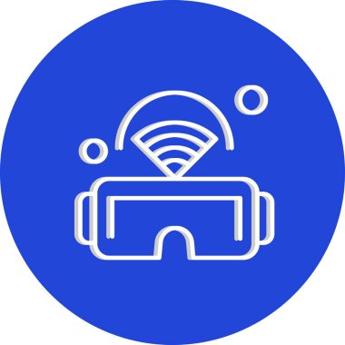 Nesnelerin internet konseptinin basit vektör simgesi