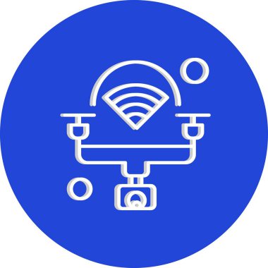 Nesnelerin internet konseptinin basit vektör simgesi