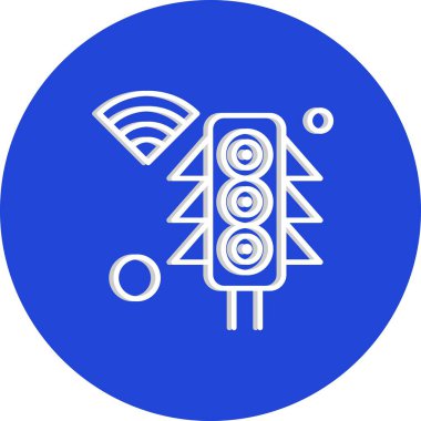 trafik sinyali simgesi, vektör illüstrasyonu