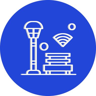 Nesnelerin internet konseptinin basit vektör simgesi