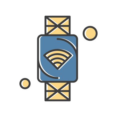 Nesnelerin internet konseptinin basit vektör simgesi