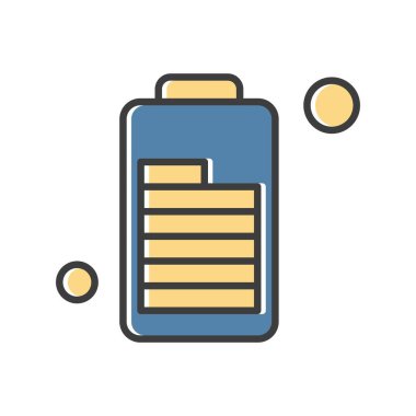  pil simgesi, vektör illüstrasyonu