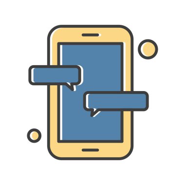 Nesnelerin internet konseptinin basit vektör simgesi