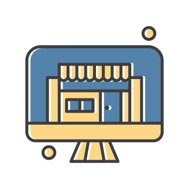 Nesnelerin internet konseptinin basit vektör simgesi