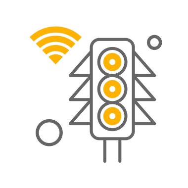 trafik sinyali simgesi, vektör illüstrasyonu