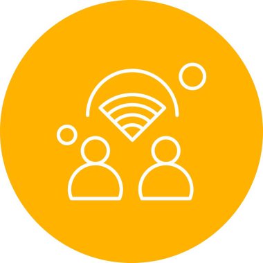 Nesnelerin internet konseptinin basit vektör simgesi