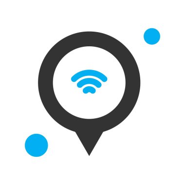 Nesnelerin internet konseptinin basit vektör simgesi