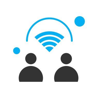 Nesnelerin internet konseptinin basit vektör simgesi