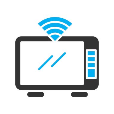 Nesnelerin internet konseptinin basit vektör simgesi