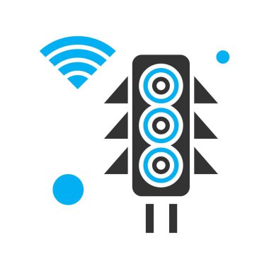 trafik sinyali simgesi, vektör illüstrasyonu