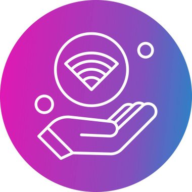 Nesnelerin internet konseptinin basit vektör simgesi