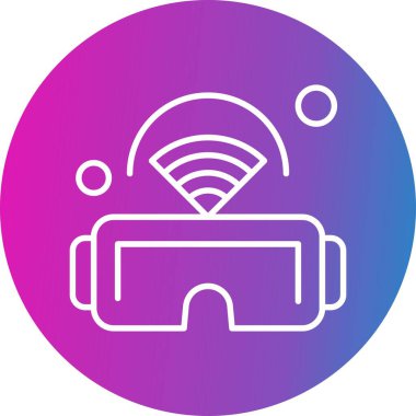 Vektör 3d gözlük Simgesi, vektör illüstrasyonu