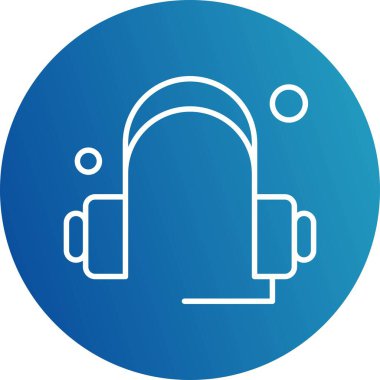  Kulaklık Simgesi vektör çizimi 