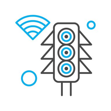 trafik sinyali simgesi, vektör illüstrasyonu