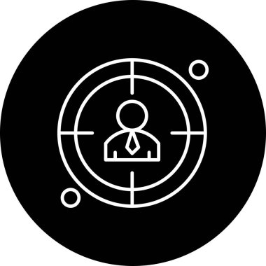  hedef simge, vektör illüstrasyonu