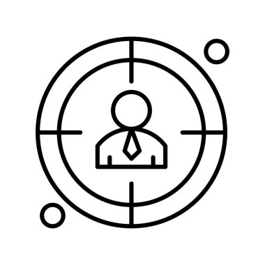  hedef simge, vektör illüstrasyonu