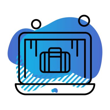  dizüstü bilgisayar simgesi, vektör illüstrasyonu 