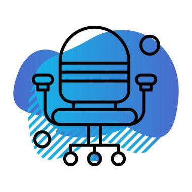  Sandalye Simgesi, vektör illüstrasyonu