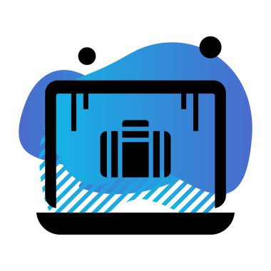 dizüstü bilgisayar simgesi, vektör illüstrasyonu