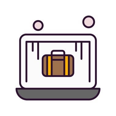 dizüstü bilgisayar simgesi, vektör illüstrasyonu