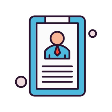 Renkli Vektör cv Simgesi