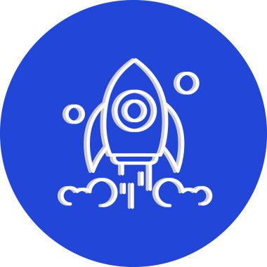 Tasarım için Vektör Roket Simgesi